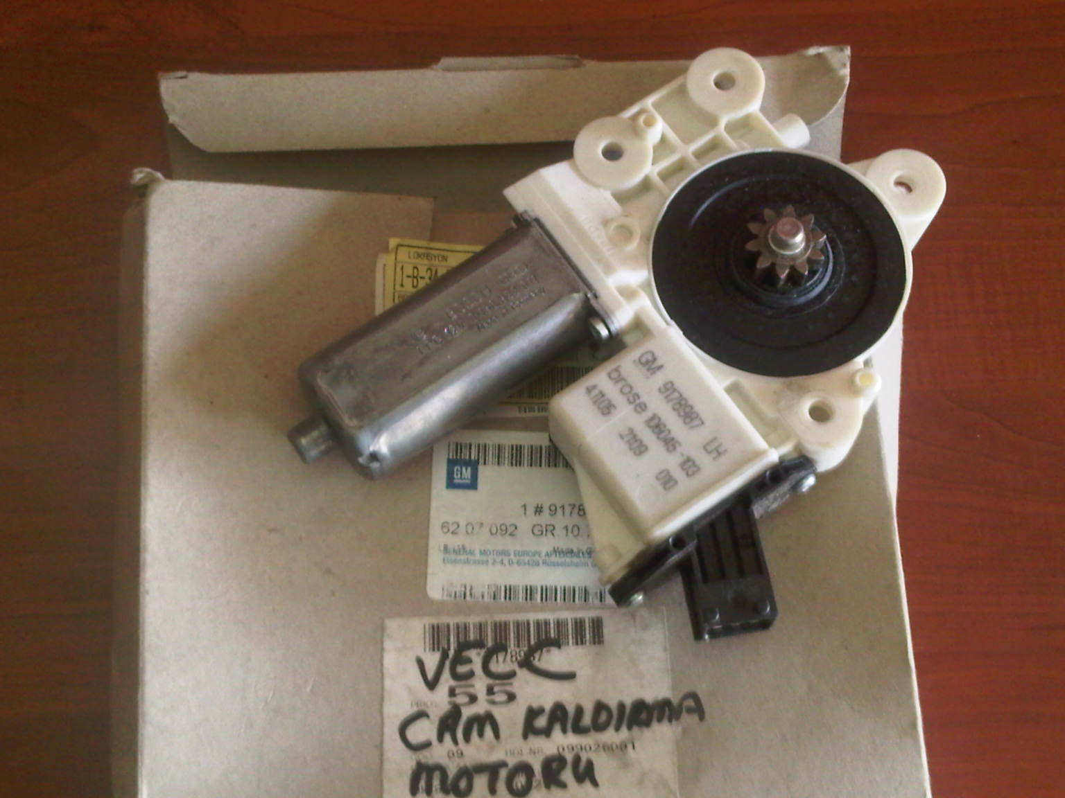 OPEL VECTRA C CAM KALDIRMA MOTORU N SOL 6207092  9178987