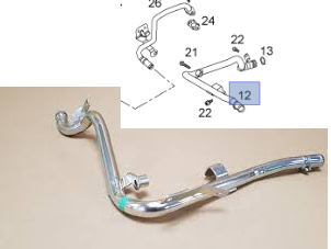 OPEL ASTRA H CORSA D Z13DTJ Z13DTH ISITICI IKI HORTUMU METAL GM  6338063  93188243